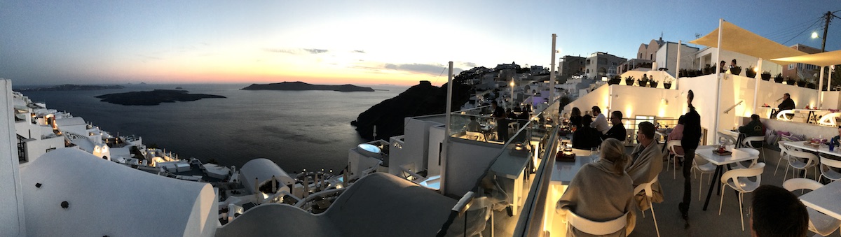 Santorini sunset from Onar Firostefani